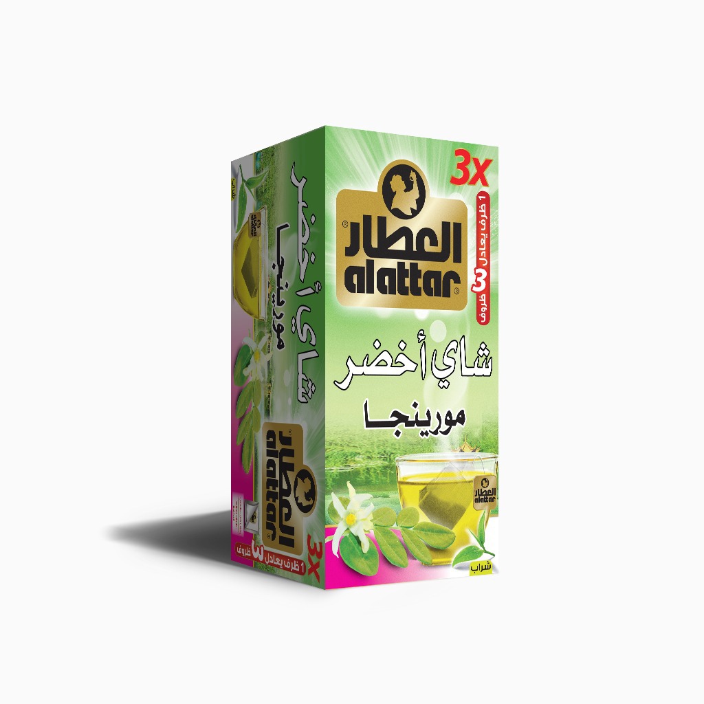 العطار شاي اخضر مورينجا