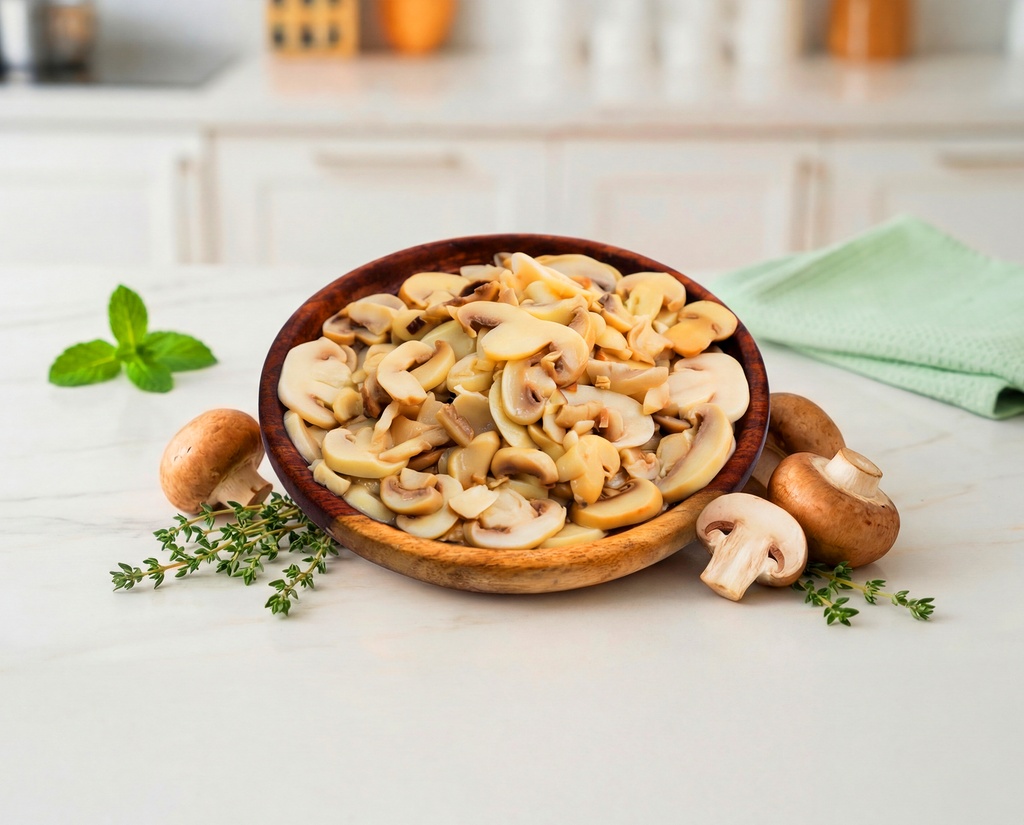 [M0516] Sliced Mushrooms