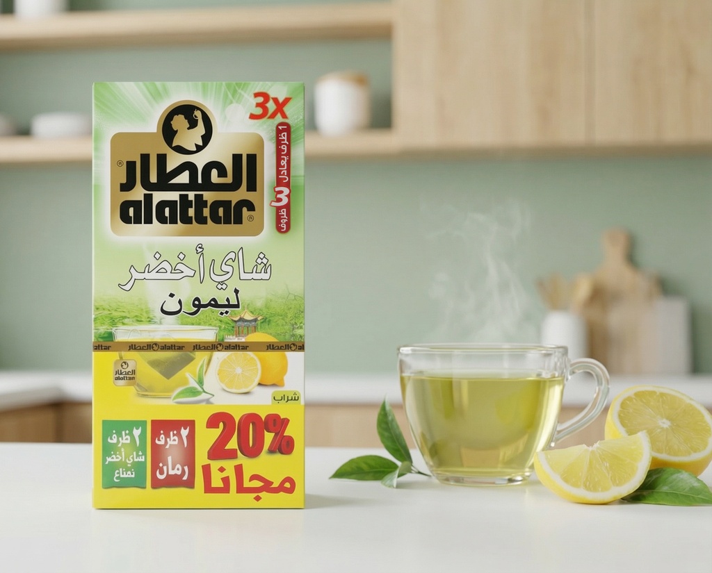 العطار شاي اخضر بالليمون