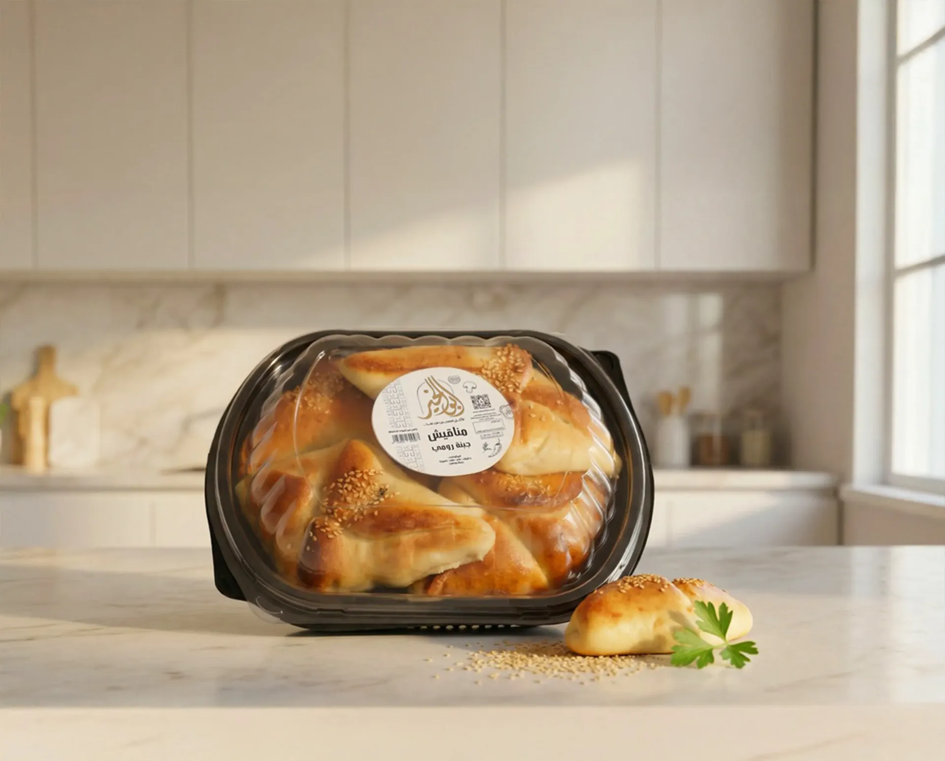 [V0349] Plate of Rumi Cheese Manakish